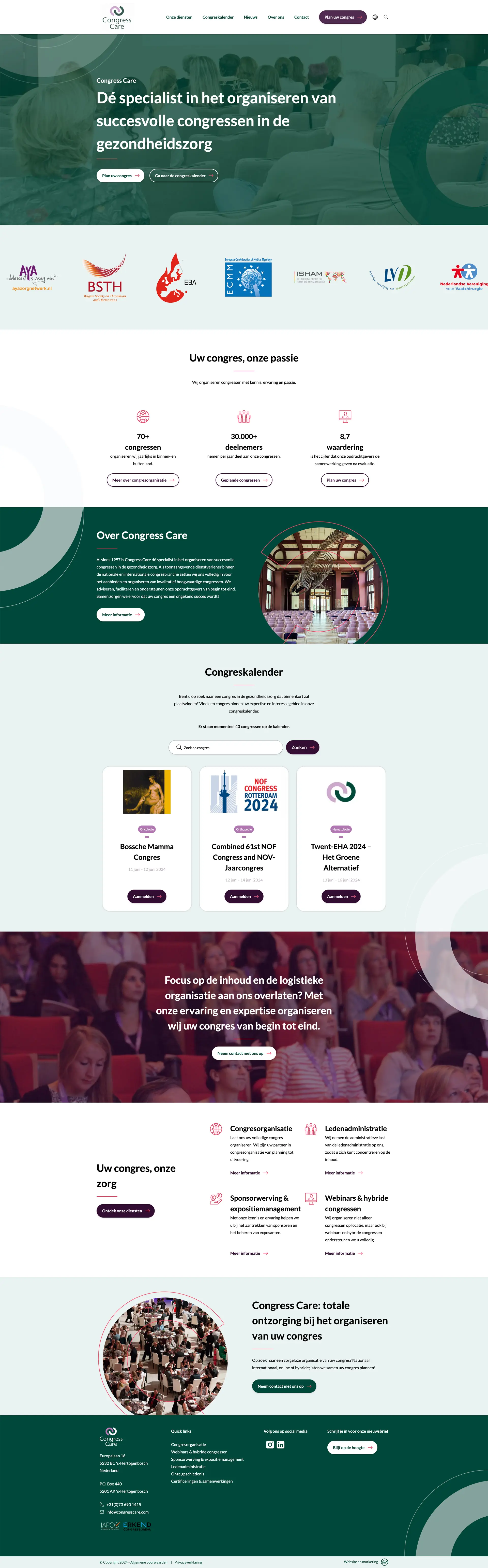 Congress Care website